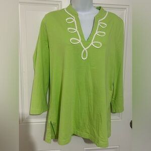 Vineyard Vines Lime Tunic with White Detailing